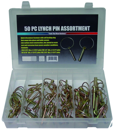 Rodac RDXL16244 - Assortiment de broches Lynch - 50 pièces