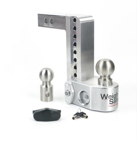 Weigh Safe WS8-2 - Adjustable Ballmount 8" drop, built-in Gauge Measures - RACKTRENDZ