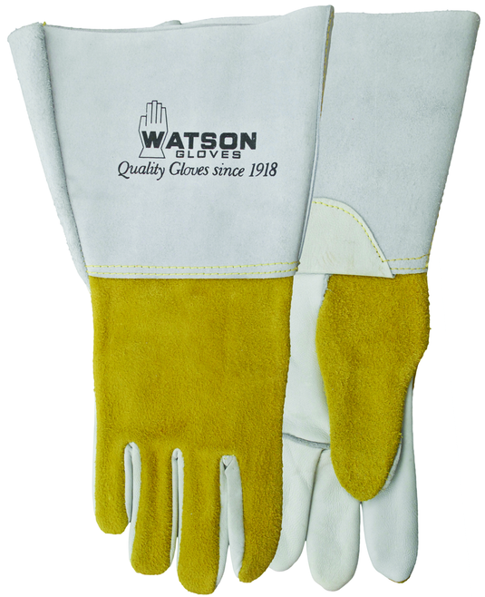 Watson 2758L - (Pair) Ram Tough Work 5-Finger Leather Welding Gloves - Large - RACKTRENDZ