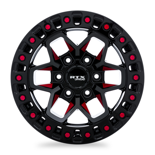 RTX® (Tout-terrain) • 083029 • Zion • Noir Rouge Fraisé • 20x9 5x127 ET-15 CB71.5