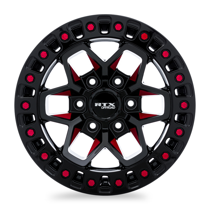 Load image into Gallery viewer, RTX® (Offroad) • 083029 • Zion • Black Milled Red • 20x9 5x127 ET-15 CB71.5
