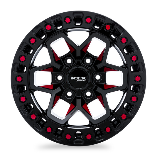 RTX® (Tout-terrain) • 083031 • Zion • Noir Rouge Fraisé • 20x9 6x135 ET0 CB87.1