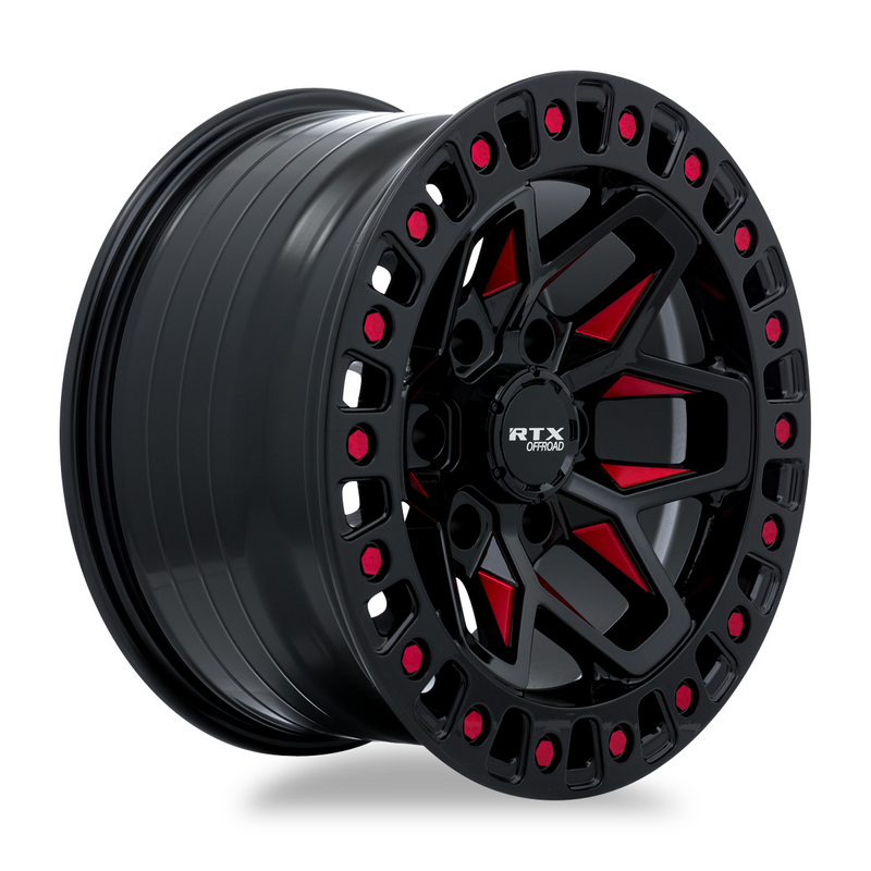 Load image into Gallery viewer, RTX® (Offroad) • 082932 • Zion • Black Milled Red • 18x9 6x139.7 ET0 CB106.1
