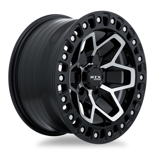 RTX® (Offroad) • 083288 • Zion • Noir brillant usiné • 17x9 6x114,3 ET15 CB66,1