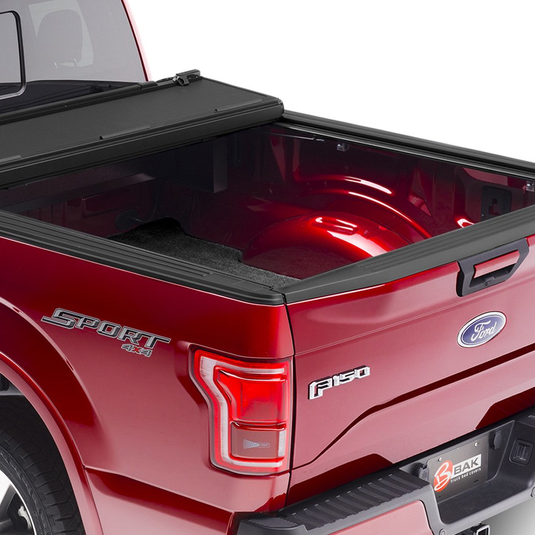 BAK® • 448441 • BakFlip MX4 • Premium Folding Tonneau Cover • Toyota Tundra 6'5" 22-23 without Trail Special Edition Storage Boxes and with ou without Deck Rail System - RACKTRENDZ