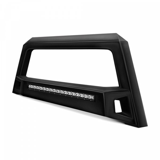Lund 86521300 - Revolution Black Steel Bull Bar with Integrated LED Light Bar for Ford Ranger 19 (Don't fit with Factory Skid Plate) - RACKTRENDZ