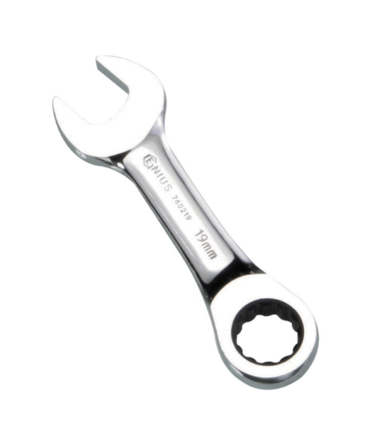1/2" Stubby Combination Ratcheting Wrench 108mmL