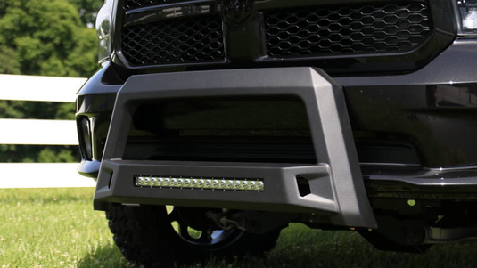 Lund 86521308 - Revolution Black Steel Bull Bar with Integrated LED Light Bar and without skid plate for Ram 2500 20-22 - RACKTRENDZ