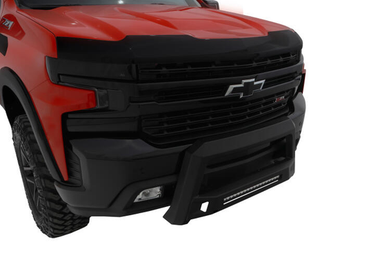 Lund 86521217 - Revolution Black Steel Bull Bar with Integrated LED Light Bar and without skid plate for Chevrolet Silverado 1500 19-22 - RACKTRENDZ