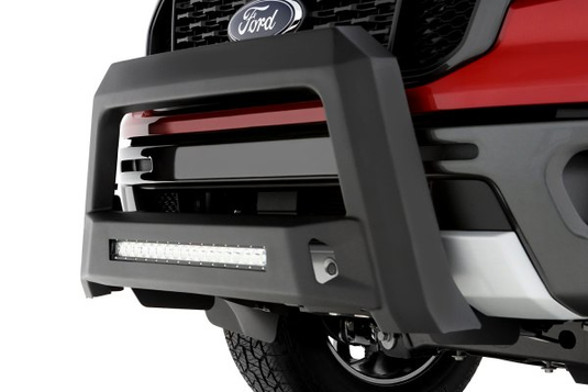 Lund 86521300 - Revolution Black Steel Bull Bar with Integrated LED Light Bar for Ford Ranger 19 (Don't fit with Factory Skid Plate) - RACKTRENDZ