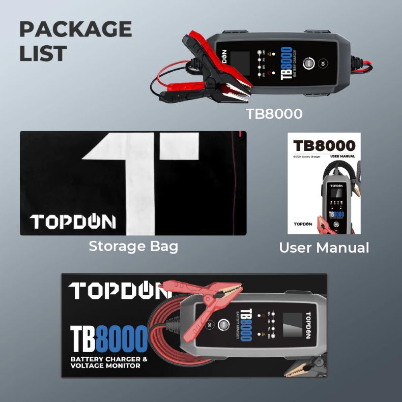 Load image into Gallery viewer, Topdon TB8000 - Smart Battery Charger - RACKTRENDZ
