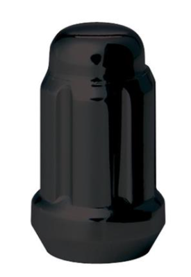 RTX TN0208B-100 - (100) Black 6 Spline 34mm Nuts 14x1.5