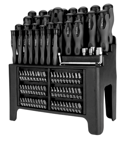 Performance Tools W1736 - 100 pcs Screwdriver Set - RACKTRENDZ