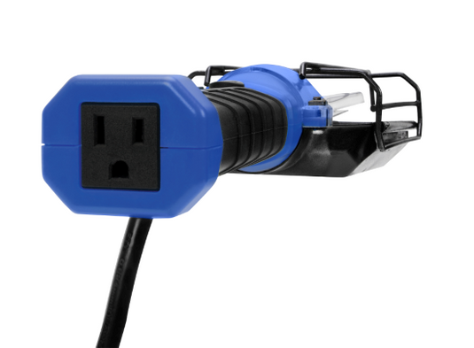 Performance Tool W2237 - 25' 18GA 1 000 lumens 120 V LED Drop Light avec prise 120 V intégrée supplémentaire, 1 paquet