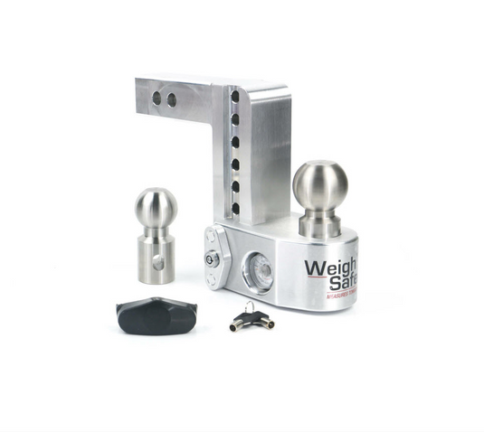 Weigh Safe WS6-2 - Adjustable Ballmount 6" drop, built-in Gauge Measures - RACKTRENDZ