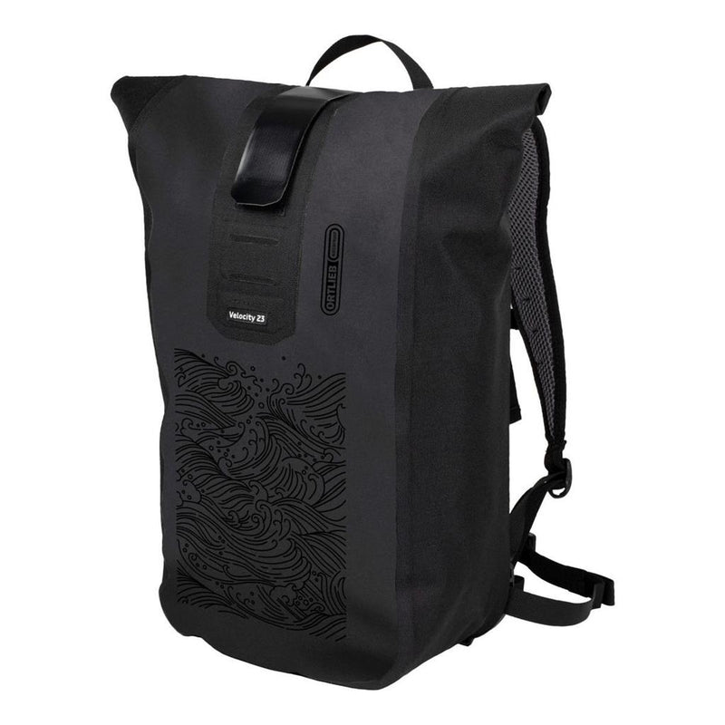 Load image into Gallery viewer, ORTLIEB BACKPACK VELOCITY DESIGN WAVES BLACK MATT 23L - RACKTRENDZ
