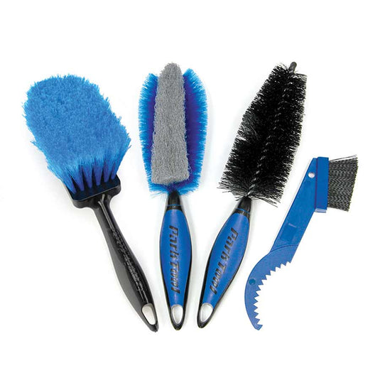 Park Tool brush set for drivetrain, frame, and wheels