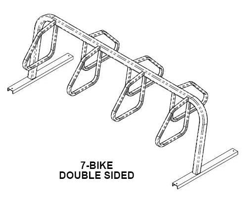 Saris City 7 Bike Double Side Rack (Free Standing/Flange Mount) - RACKTRENDZ