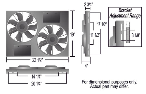 DUAL RAD FAN/ALUMINUM SHR - RACKTRENDZ