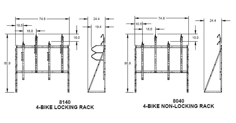 Chargez l&#39;image dans la visionneuse de la galerie, Saris Vertical 4 Bike Wall Rack - RACKTRENDZ
