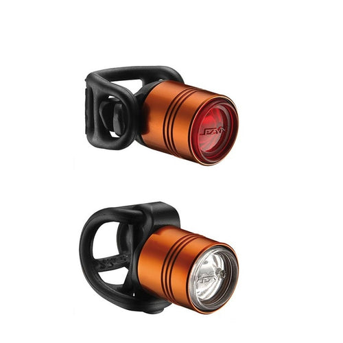 Lezyne Femto Drive Front and Rear Bike Light Set, Orange - RACKTRENDZ