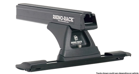 Rhino Rack Heavy Duty RLT500 Trackmount Black 2 Bar Roof Rack