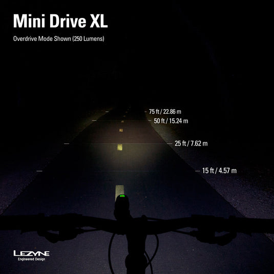 Lezyne Mini Drive XL Bike Light, Carrying Case and Extra Battery - RACKTRENDZ
