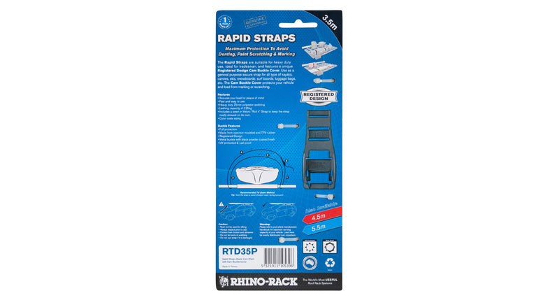 Load image into Gallery viewer, Rhino Rack 3.5m Rapid Straps w/ Buckle Protector - RACKTRENDZ
